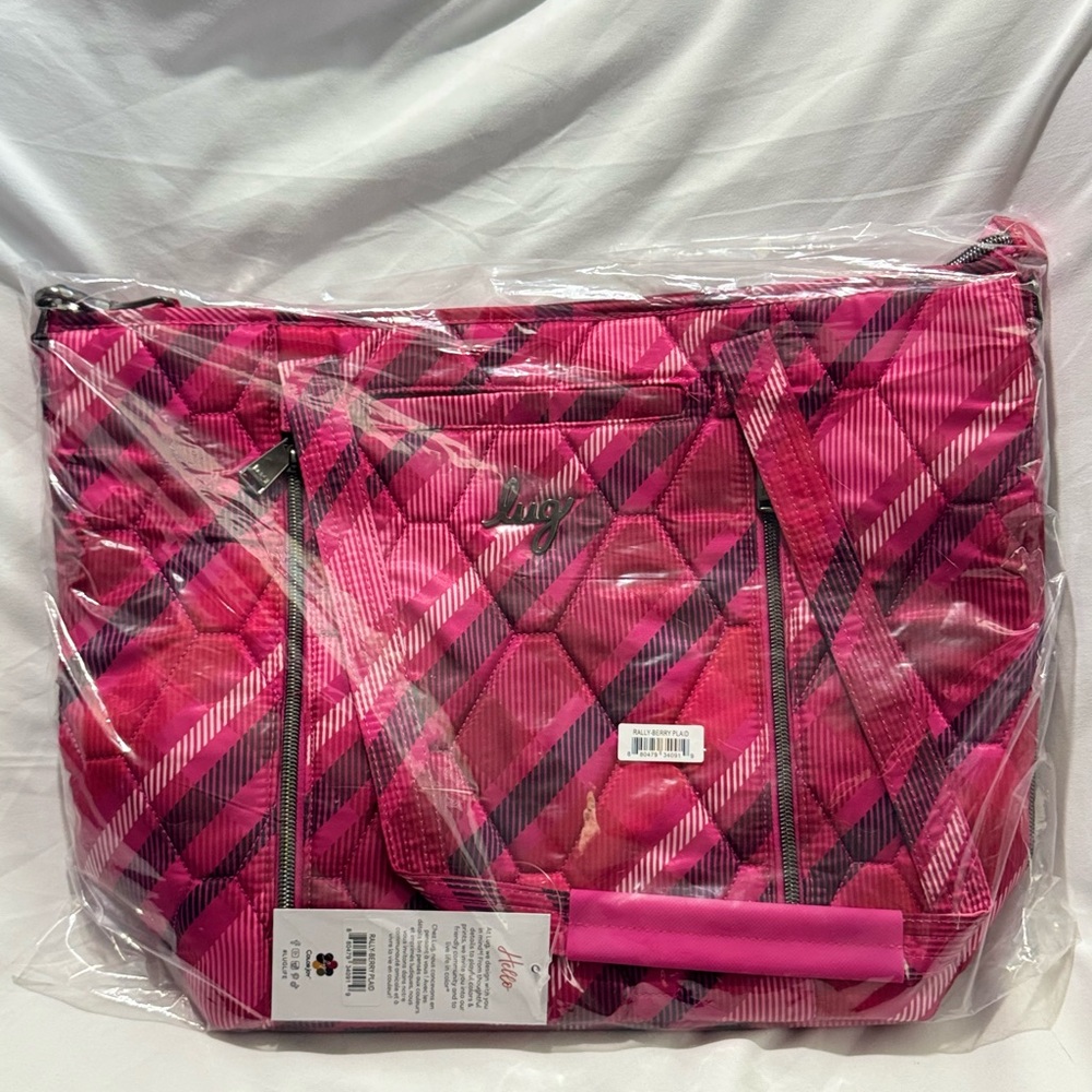 Lug Rally Tote - Berry Plaid